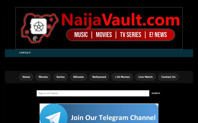 Screenshot of naijavault.com