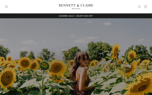 Screenshot of bennettandclaire.com