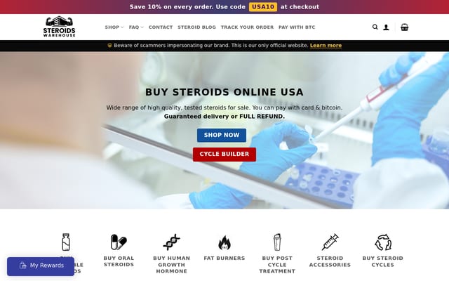 Screenshot of steroids-warehouse.com