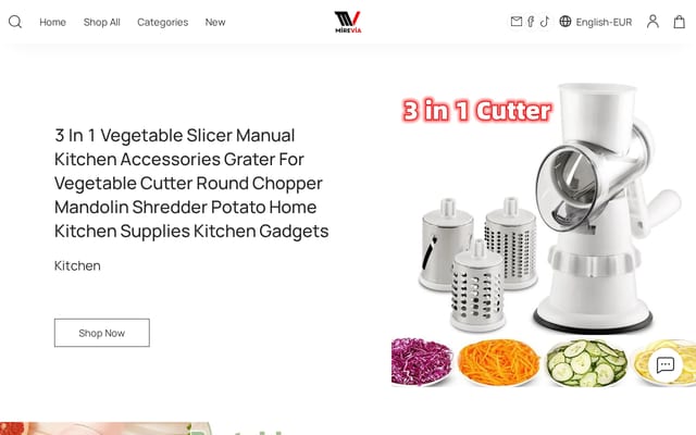 Screenshot of mirevia.com
