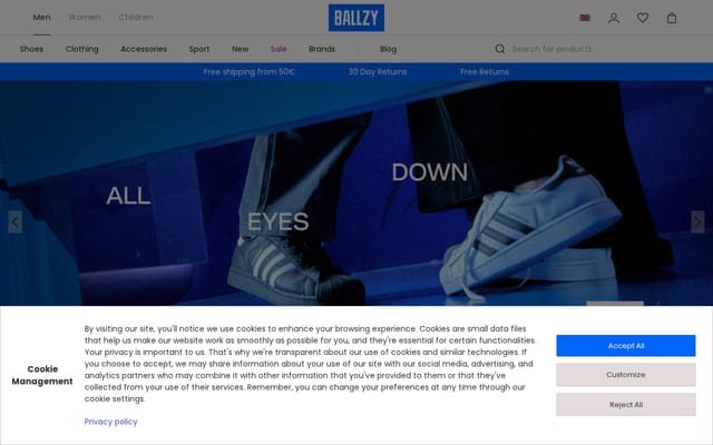 Screenshot of ballzy.eu