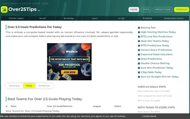 Screenshot of over25tips.com
