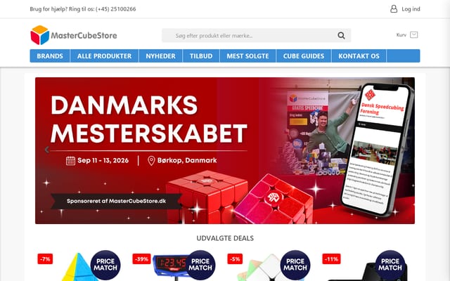 Screenshot of mastercubestore.dk