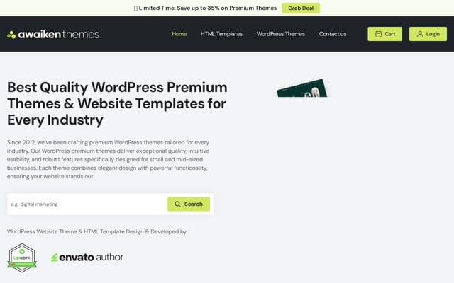 Screenshot of awaikenthemes.com