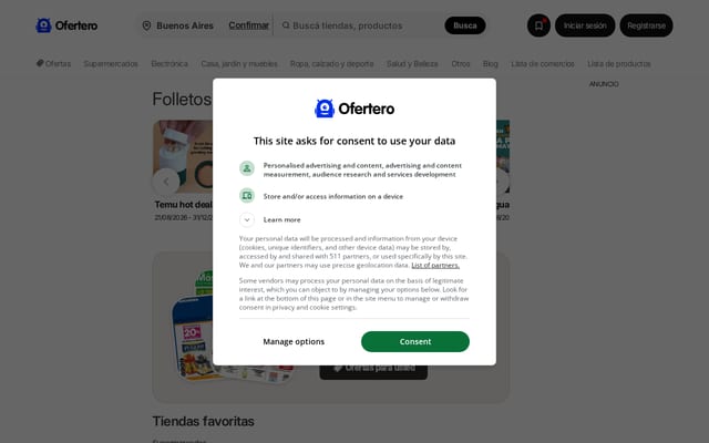 Screenshot of ofertero.com.ar