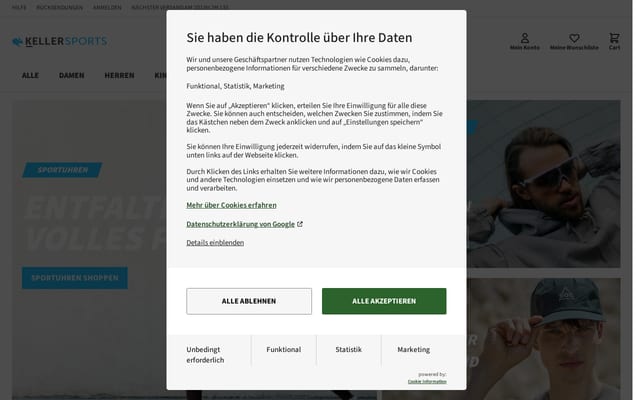 Screenshot of keller-sports.com