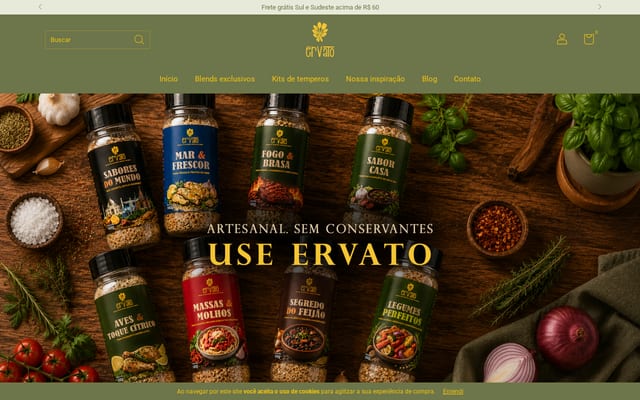 Screenshot of ervato.com.br