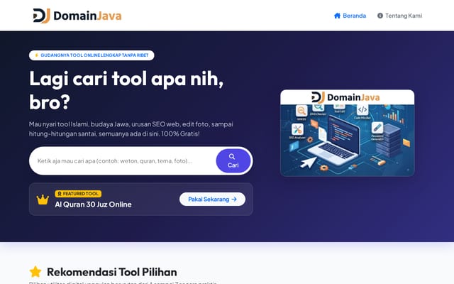 Screenshot of domainjava.com