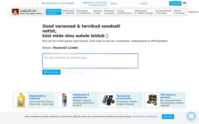 Screenshot of ladu24.ee