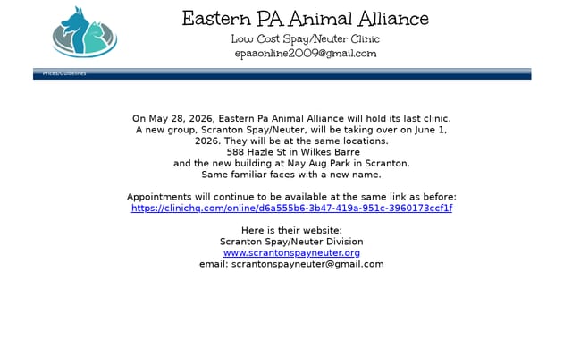 Screenshot of epaaonline.org