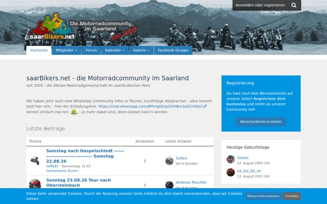 Screenshot of saarbikers.net