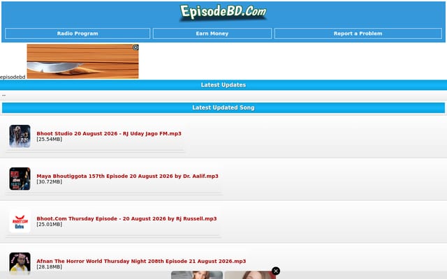 Screenshot of episodebd.com