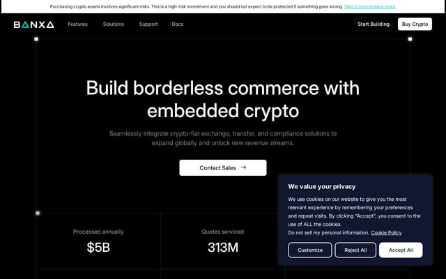 Screenshot of banxa.com