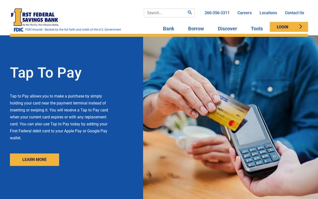 Screenshot of firstfedindiana.bank