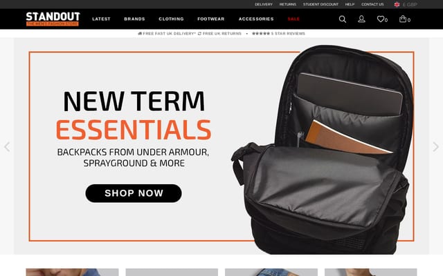 Screenshot of standout.co.uk