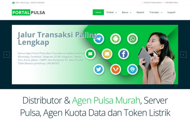 Screenshot of portalpulsa.com