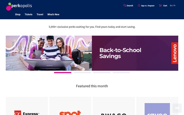Screenshot of perkopolis.com