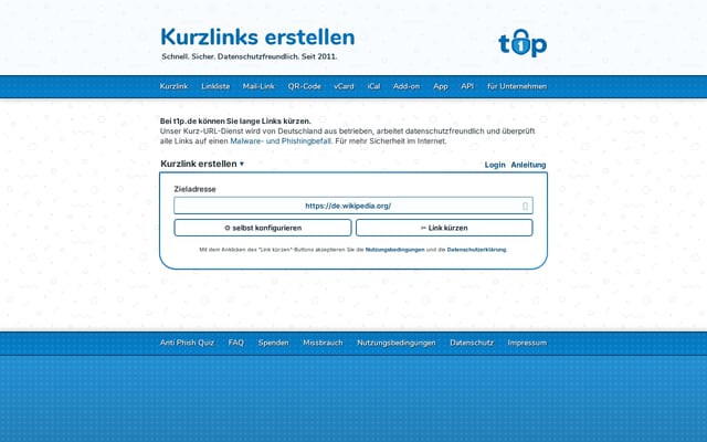Screenshot of t1p.de
