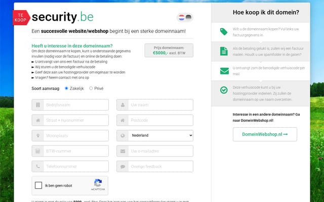 Screenshot of security.be