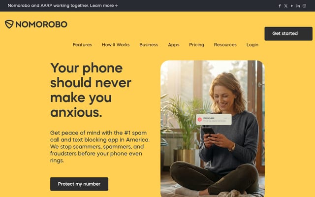 Screenshot of nomorobo.com