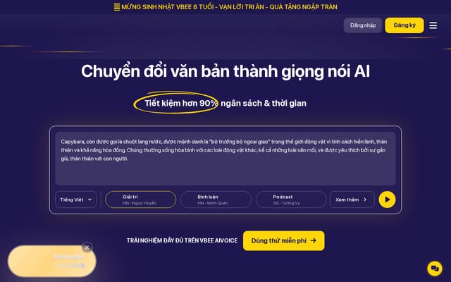 Screenshot of vbee.vn
