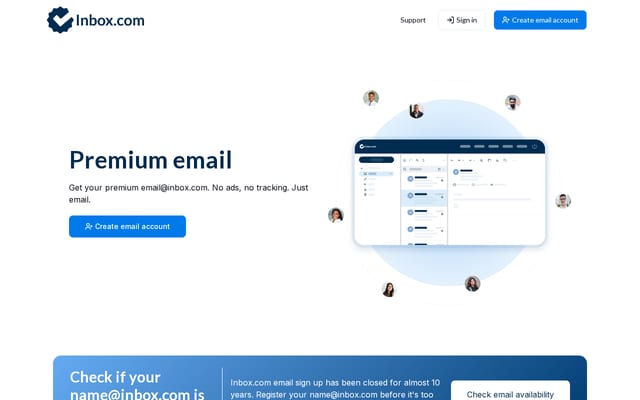 Screenshot of inbox.com
