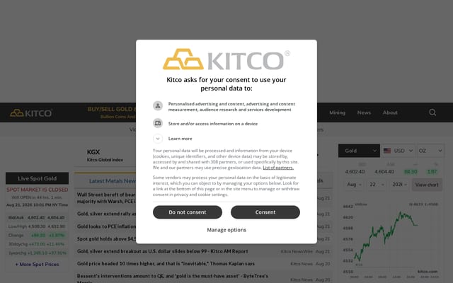 Screenshot of kitcometals.com