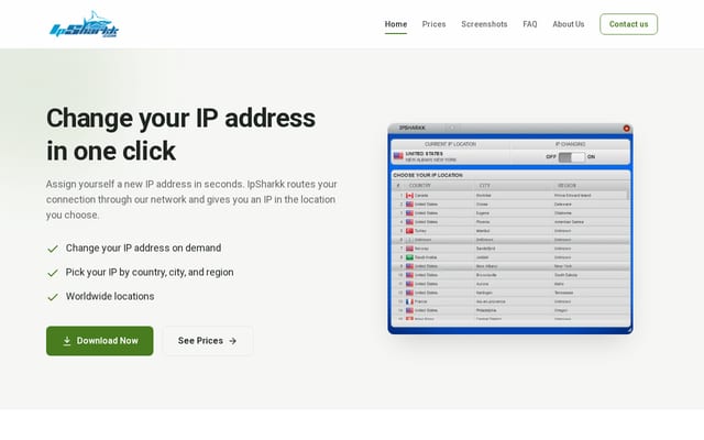 Screenshot of ipsharkk.com