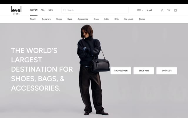 Screenshot of levelshoes.com