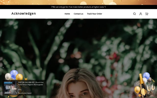 Screenshot of acknowledgen.com