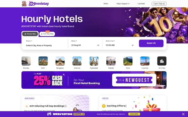 Screenshot of brevistay.com