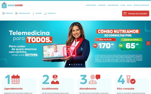 Screenshot of amorsaude.com.br