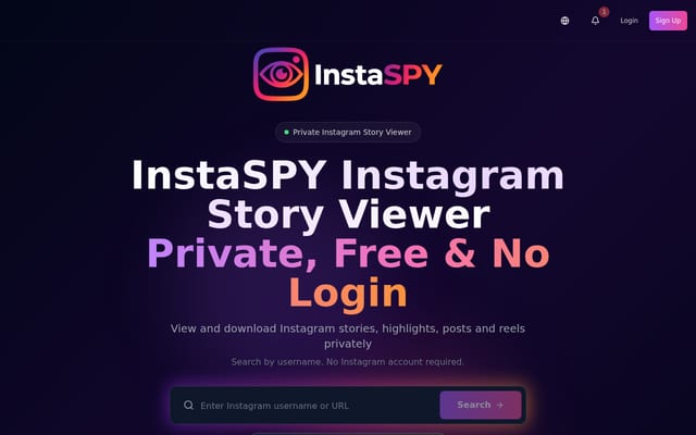 Screenshot of instaspy.pro