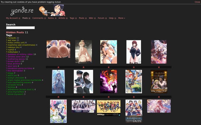 Screenshot of yande.re