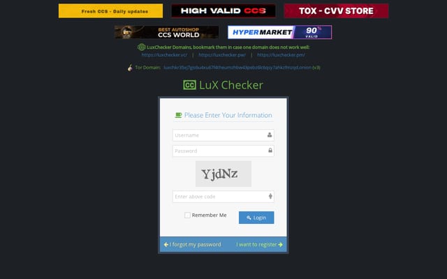 Screenshot of luxchecker.pm