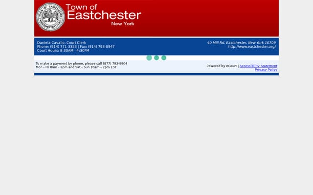 Screenshot of eastchestercourtpayments.com