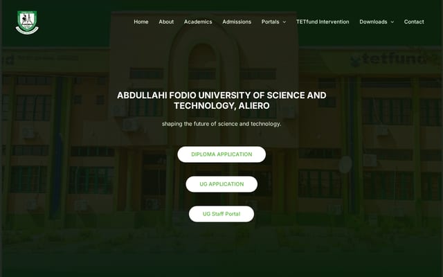 Screenshot of ksusta.edu.ng