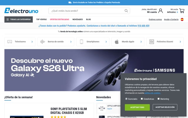Screenshot of electrouno.es