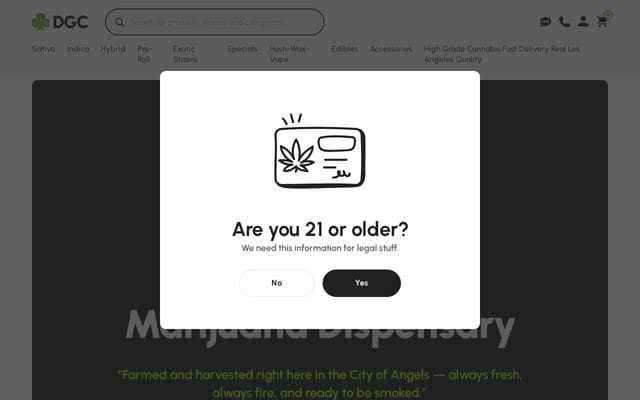Screenshot of dagreencorner.com