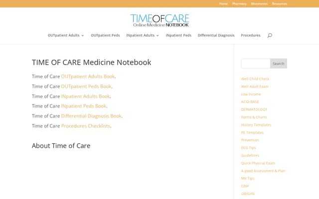 Screenshot of timeofcare.com