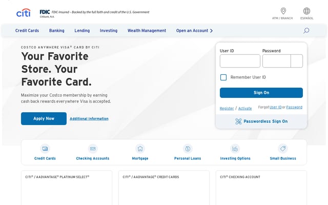 Screenshot of universalcard.com