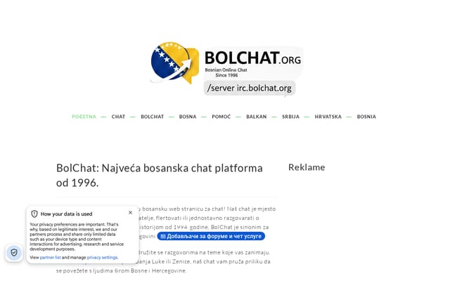 Screenshot of bolchat.org