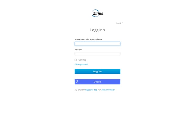 Screenshot of zerp.no