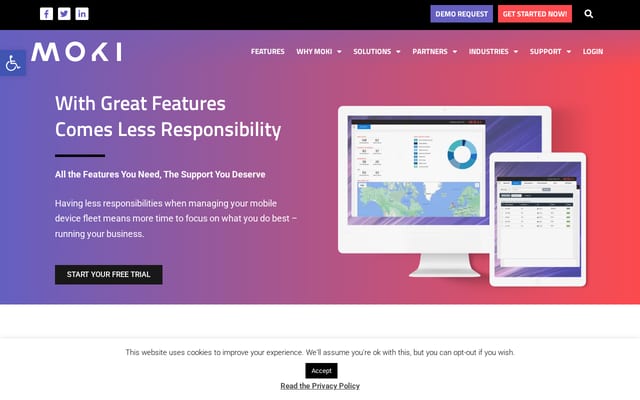 Screenshot of moki.com