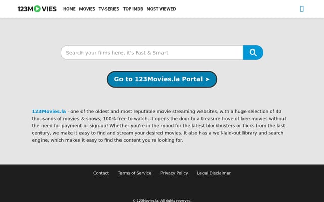 Screenshot of 0123movies.la