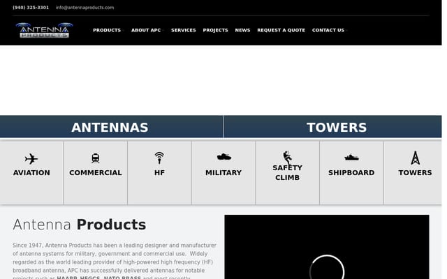 Screenshot of antennas.com