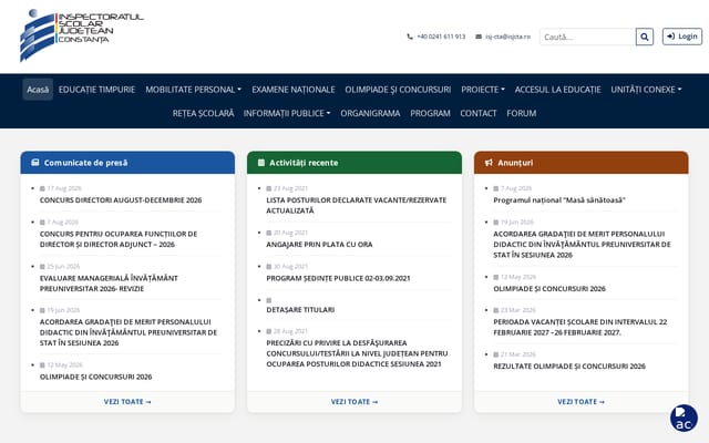 Screenshot of isjcta.ro