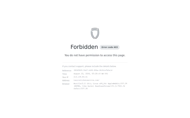 Screenshot of tennisticketservice.com