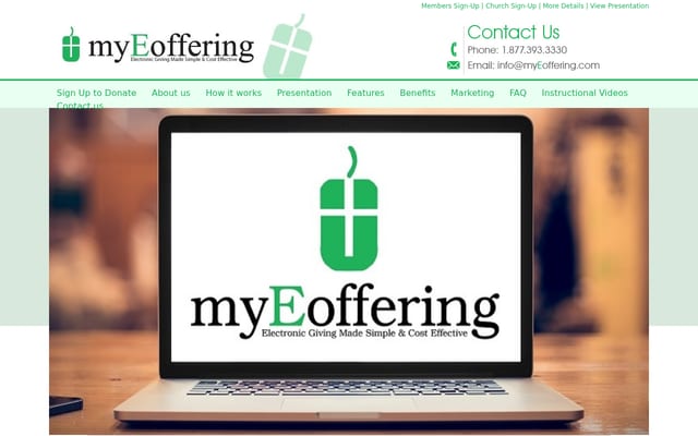 Screenshot of myeoffering.com