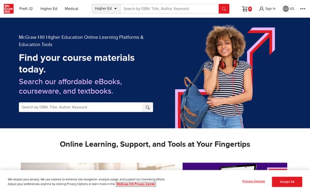 Screenshot of mhprofessional.com